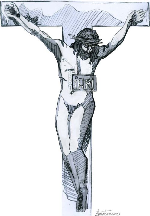 Pasión Por la Semana Santa Boceto publicado en el libro de Fray Valentí Serra sobre la Pasión