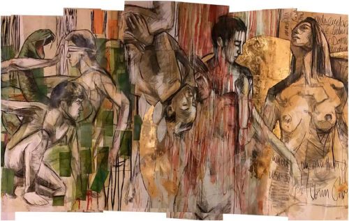 Divina Comedia Fragmento Purgatorio, Angeles guardianes y entrada al purgatorio/ Evangelistas y el Grifo Reial Cercle Artístic de Barcelona 2 x 100 metros total)