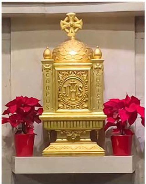 Cristo, baldaquino, peana y Sagrario Parroquia del Corpus Christ1, Barcelona