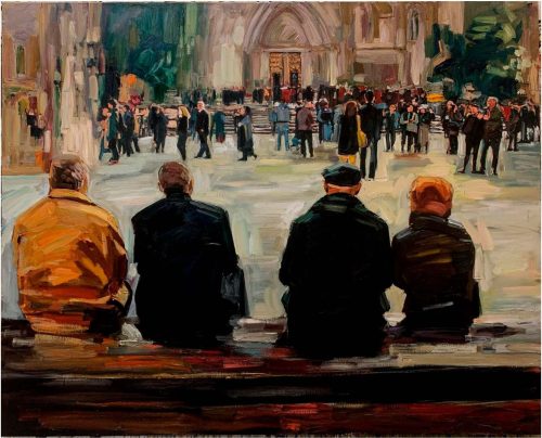Lin mira a los que miran (la Catedral) Óleo sobre tela 130x169