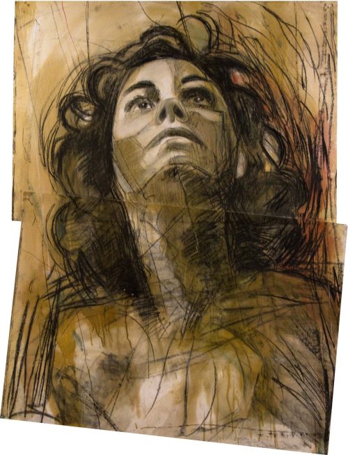 Roser Carbón y pigmentos sobre papel 150x110