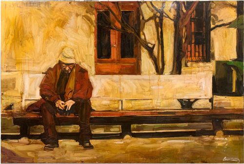 Otoño figura 120, Óleo sobre tela